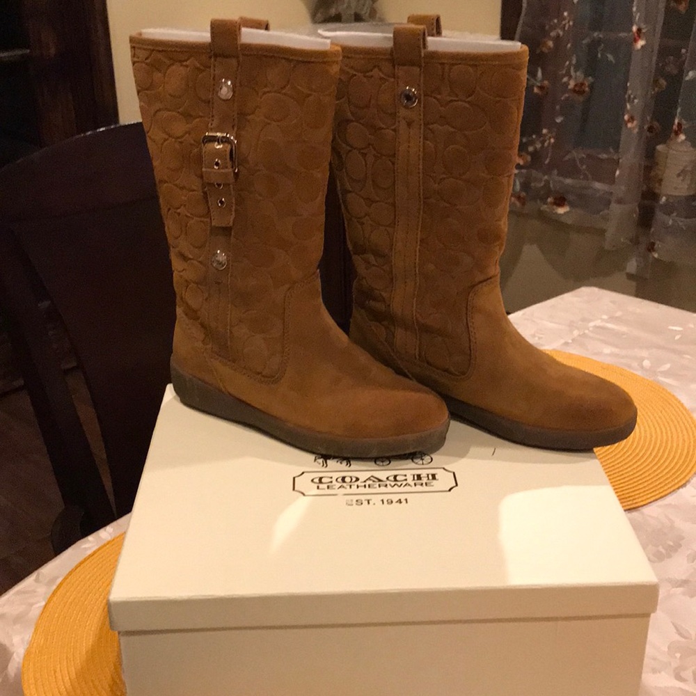 Coach suede tulip boot